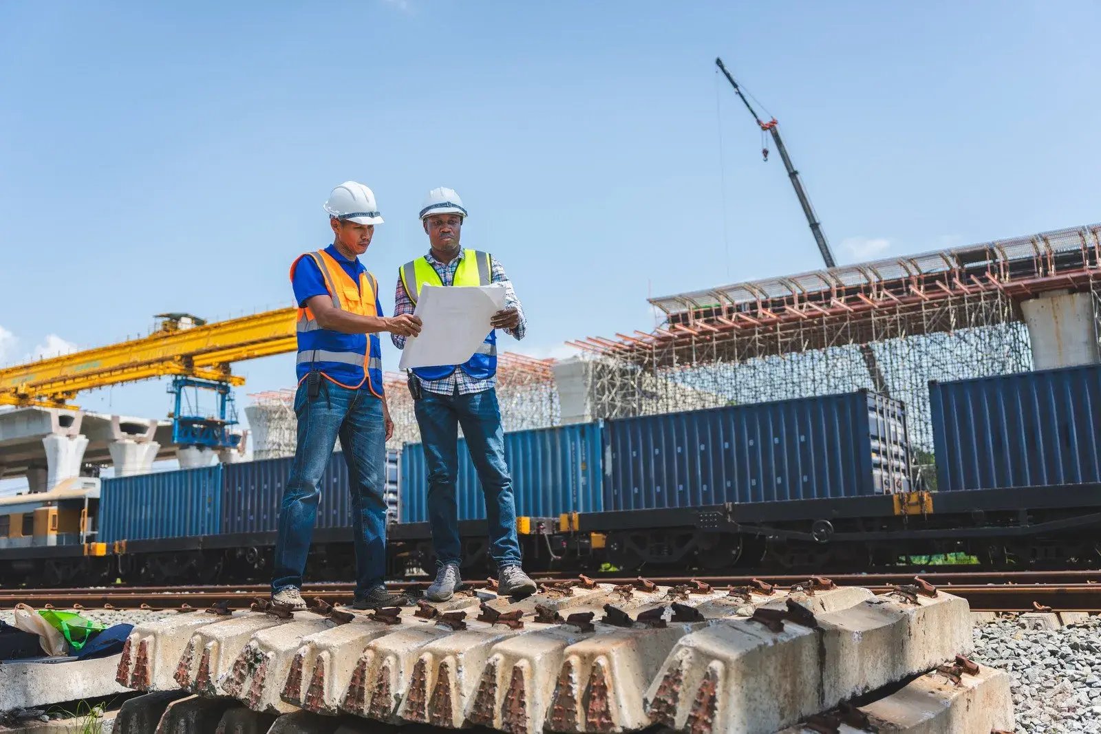 Railway Engineers Discussing Plans